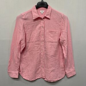 J Crew Women Long Sleeve Button Shirt Top Blouse Size Medium Pink B353 -20